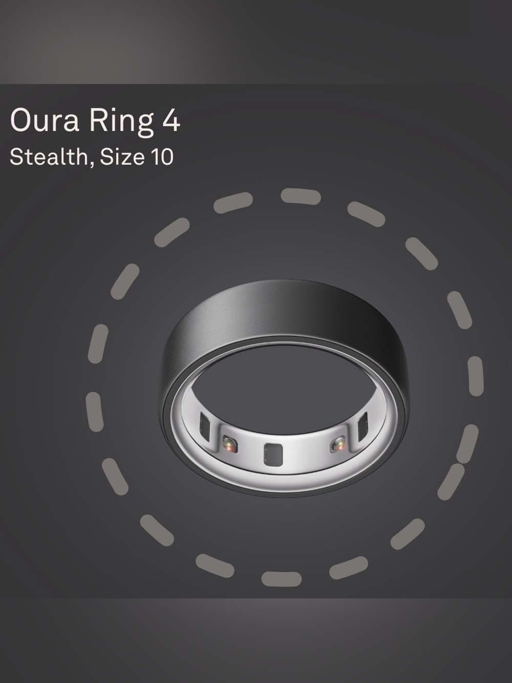 Black Oura Ring 4 Size 10
